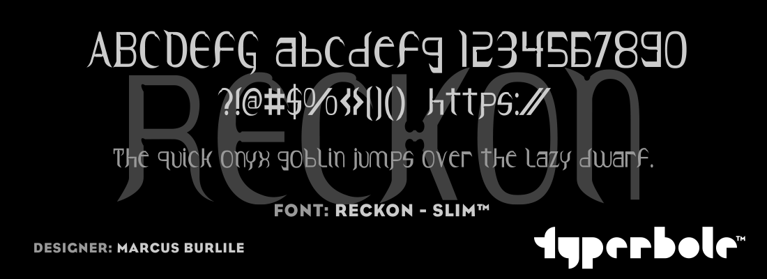 RECKON - SLIM™ Font by Plazm™ - Plazm™ Font Collection