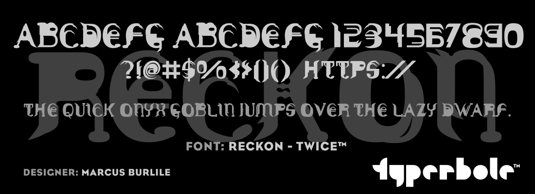 RECKON - TWICE™ Font by Plazm™ - Plazm™ Font Collection