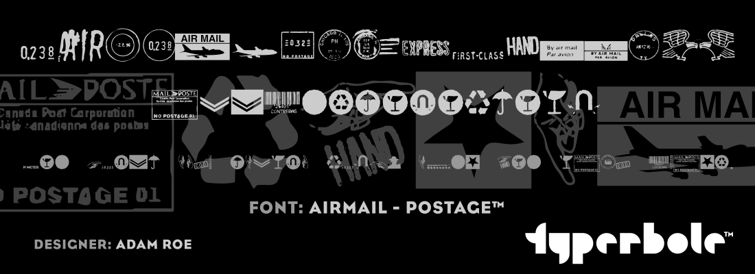 AIRMAIL - POSTAGE™ - Typerbole™ Master Collection | The Greatest Fonts on Earth™