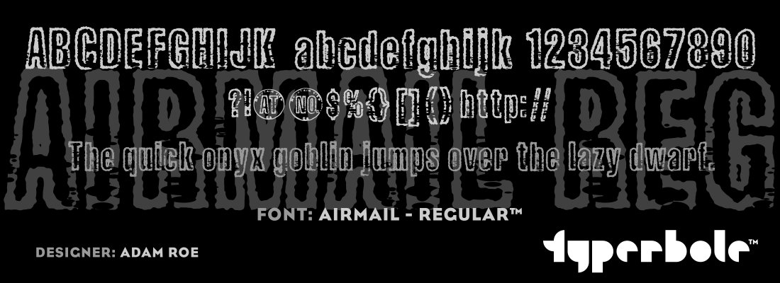 AIRMAIL - REGULAR™ - Typerbole™ Master Collection | The Greatest Fonts on Earth™