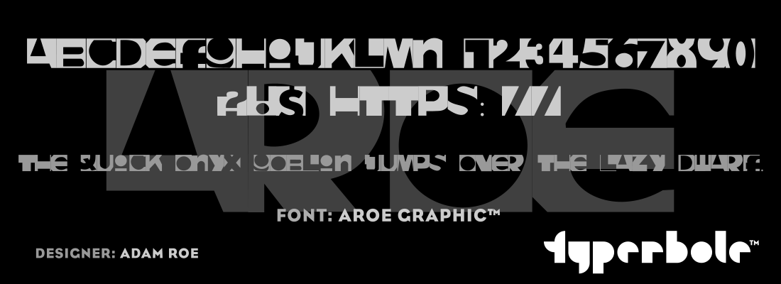 AROE GRAPHIC™ - Typerbole™ Master Collection | The Greatest Fonts on Earth™