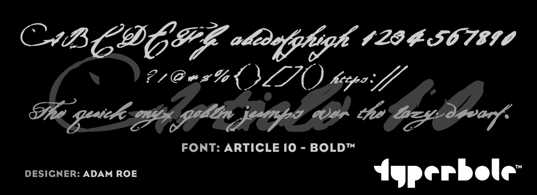 ARTICLE 10 - BOLD™ - Typerbole™ Master Collection | The Greatest Fonts on Earth™