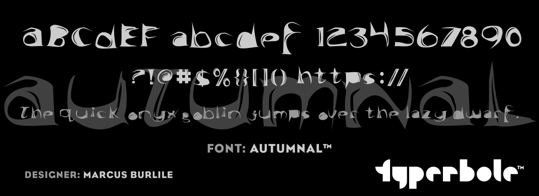 AUTUMNAL™ - Typerbole™ Master Collection | The Greatest Fonts on Earth™
