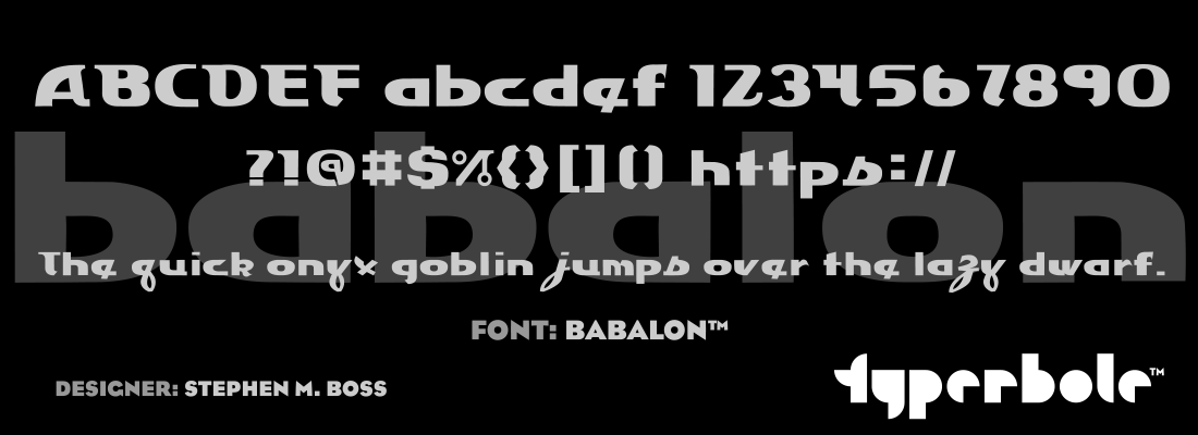 BABALON™ - Typerbole™ Master Collection | The Greatest Fonts on Earth™