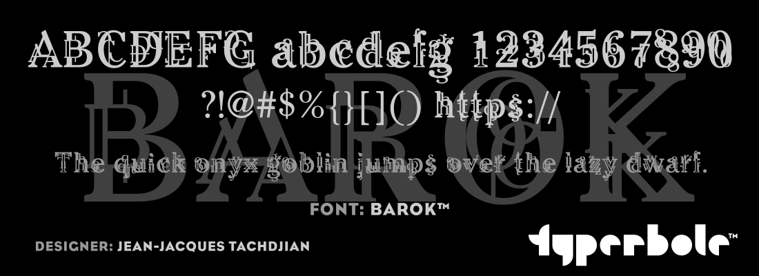 BAROK™ - Typerbole™ Master Collection | The Greatest Fonts on Earth™