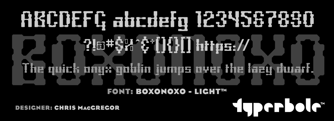 BOXONOXO - LIGHT™ - Typerbole™ Master Collection | The Greatest Fonts on Earth™