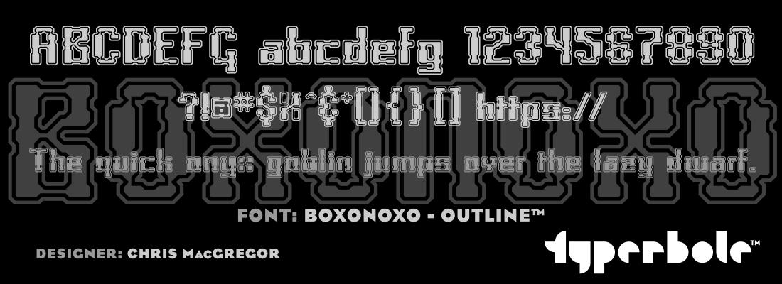 BOXONOXO - OUTLINE™ - Typerbole™ Master Collection | The Greatest Fonts on Earth™