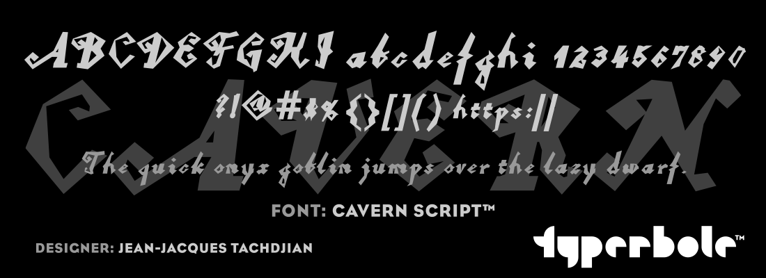 CAVERN SCRIPT™ - Typerbole™ Master Collection | The Greatest Fonts on Earth™