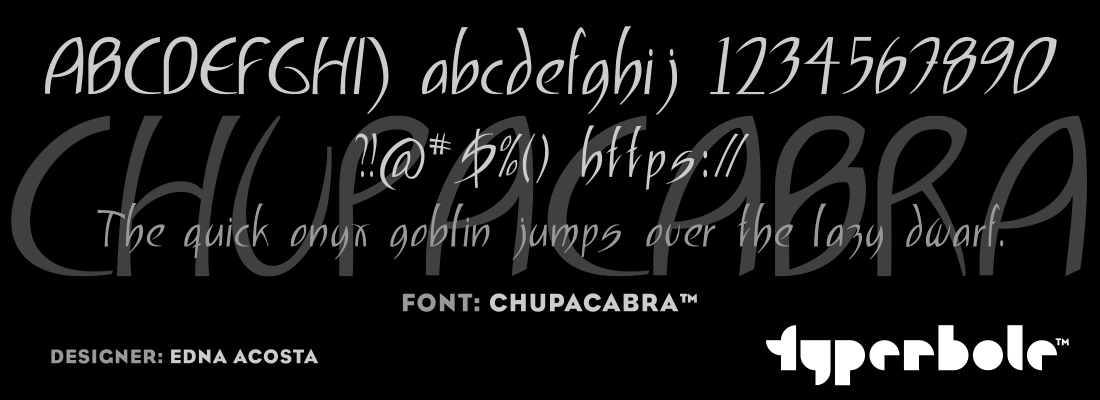 CHUPACABRA™ - Typerbole™ Master Collection | The Greatest Fonts on Earth™