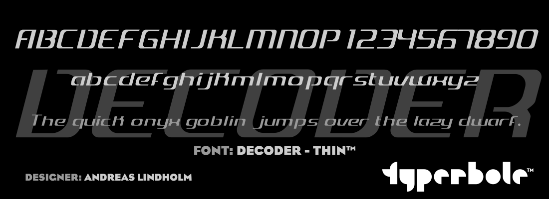 DECODER - THIN™ - Typerbole™ Master Collection | The Greatest Fonts on Earth™