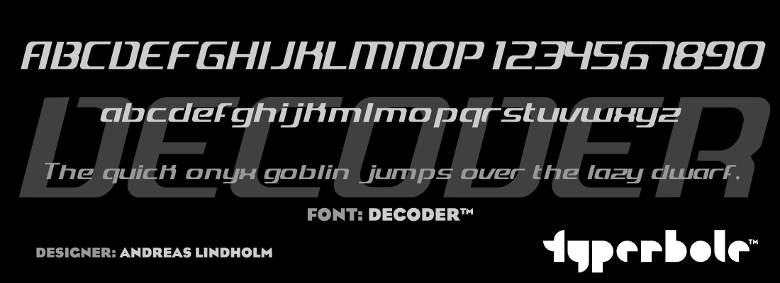 DECODER™ - Typerbole™ Master Collection | The Greatest Fonts on Earth™
