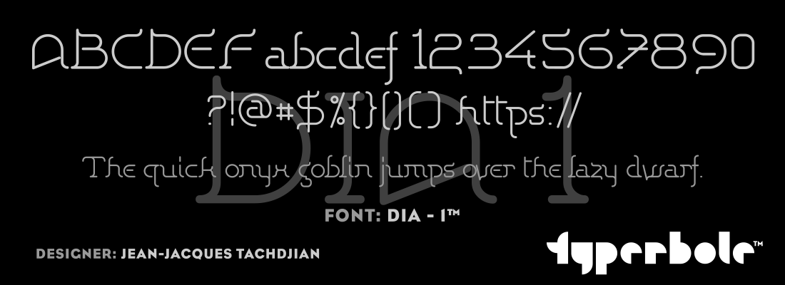 DIA - 1™ - Typerbole™ Master Collection | The Greatest Fonts on Earth™