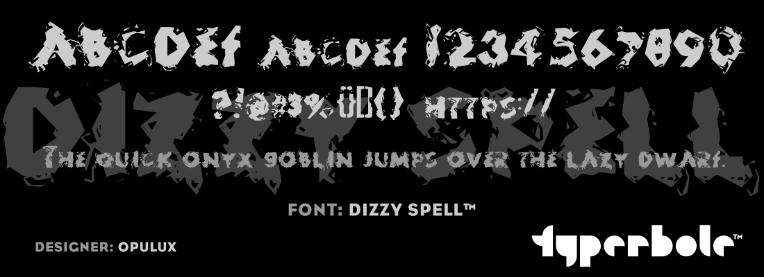 DIZZY SPELL™ - Typerbole™ Master Collection | The Greatest Fonts on Earth™