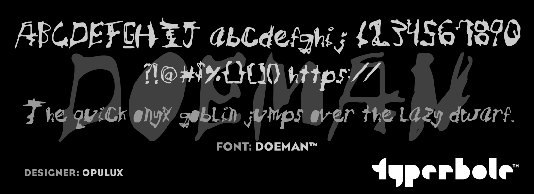 DOEMAN™ - Typerbole™ Master Collection | The Greatest Fonts on Earth™