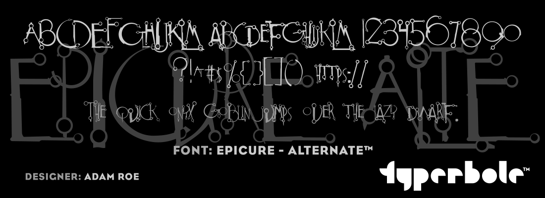 EPICURE - ALTERNATE™ - Typerbole™ Master Collection | The Greatest Fonts on Earth™