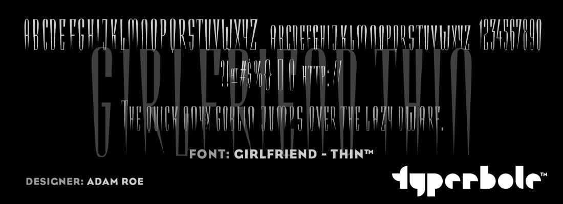 GIRLFRIEND - THIN™ - Typerbole™ Master Collection | The Greatest Fonts on Earth™