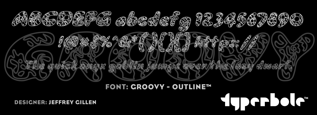 GROOVY - OUTLINE™ - Typerbole™ Master Collection | The Greatest Fonts on Earth™