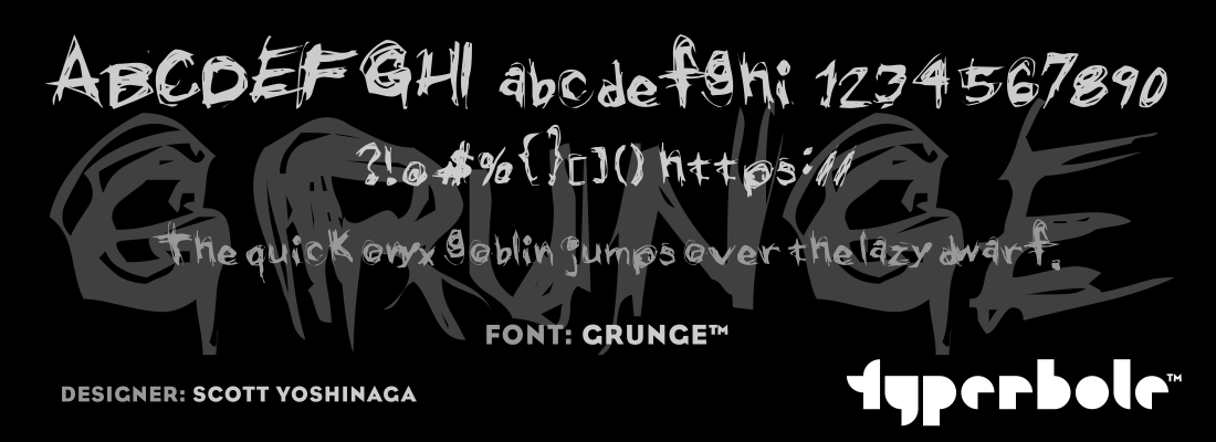 GRUNGE™ - Typerbole™ Master Collection | The Greatest Fonts on Earth™
