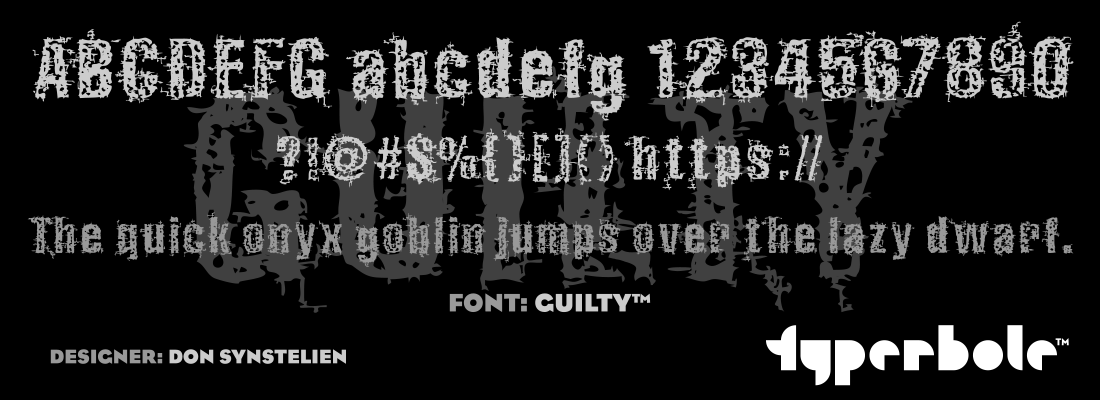 GUILTY™ - Typerbole™ Master Collection | The Greatest Fonts on Earth™