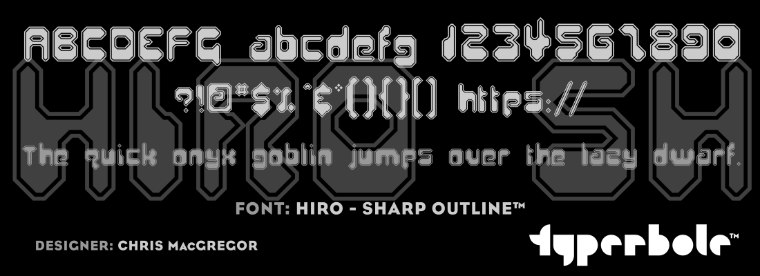 HIRO - SHARP OUTLINE™ - Typerbole™ Master Collection | The Greatest Fonts on Earth™