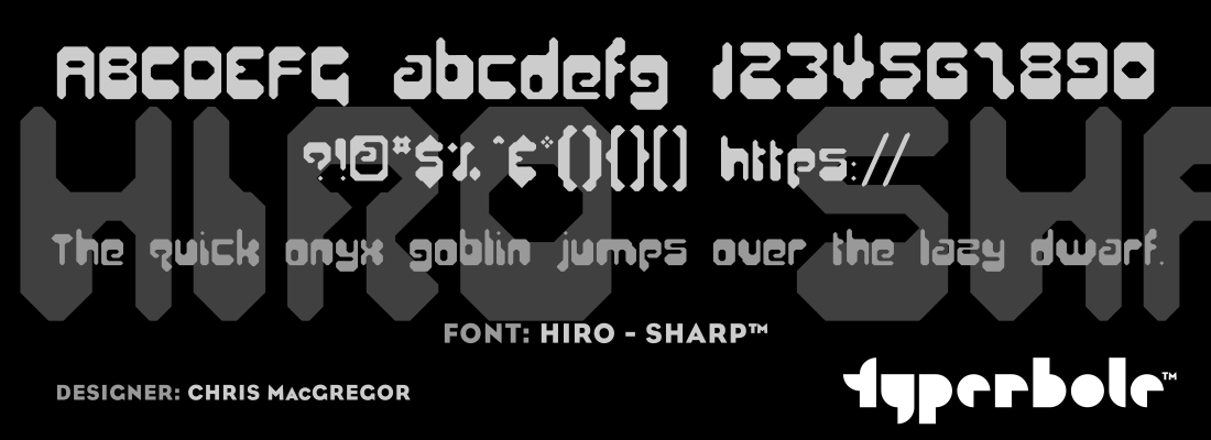 HIRO - SHARP™ - Typerbole™ Master Collection | The Greatest Fonts on Earth™