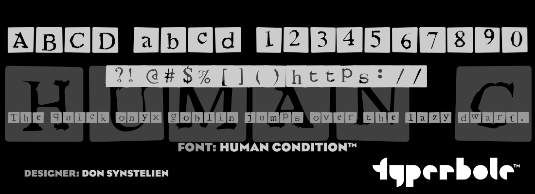 HUMAN CONDITION™ - Typerbole™ Master Collection | The Greatest Fonts on Earth™