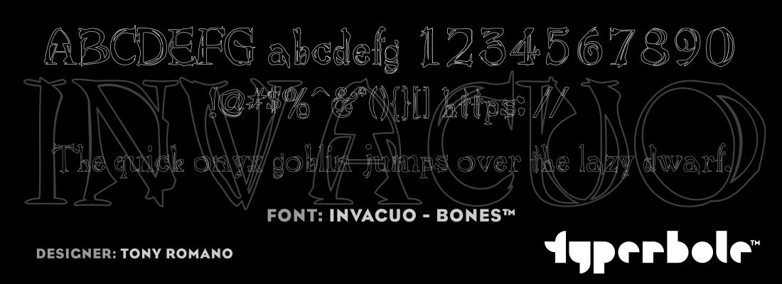 INVACUO - BONES™ - Typerbole™ Master Collection | The Greatest Fonts on Earth™