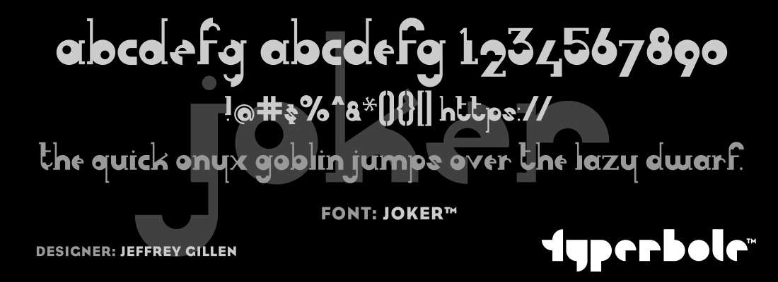 JOKER™ - Typerbole™ Master Collection | The Greatest Fonts on Earth™