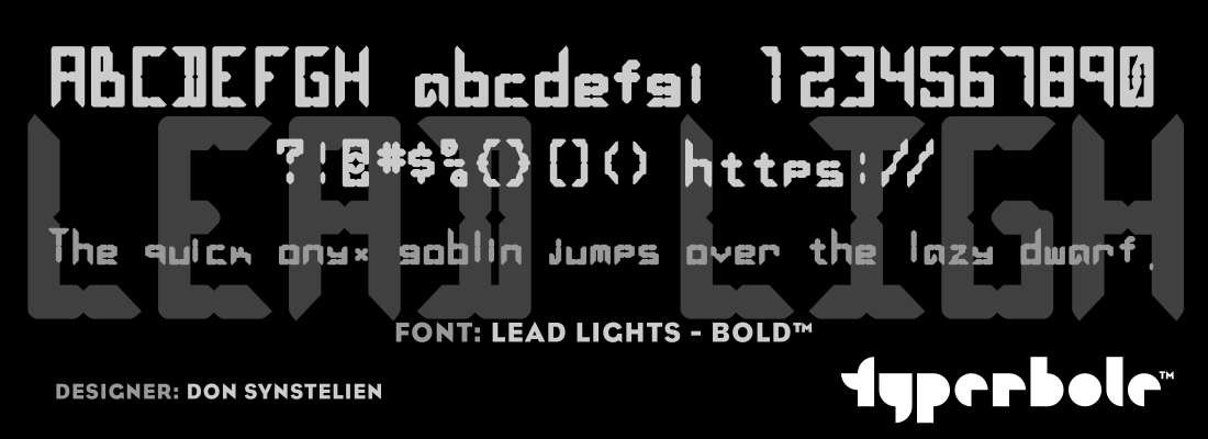 LEAD LIGHTS - BOLD™ - Typerbole™ Master Collection | The Greatest Fonts on Earth™