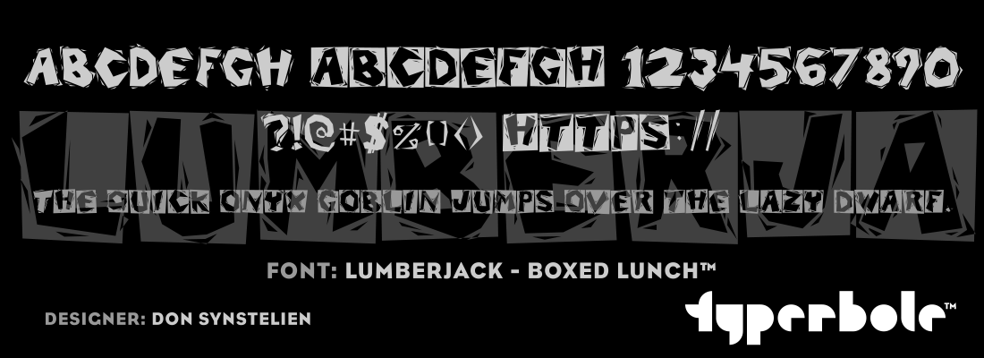 LUMBERJACK - BOXED LUNCH™ - Typerbole™ Master Collection | The Greatest Fonts on Earth™