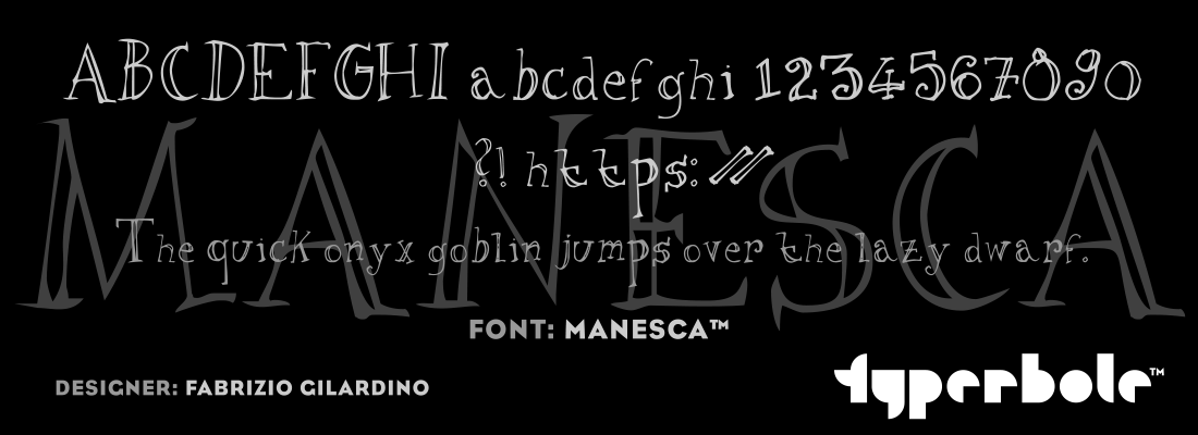 MANESCA™ - Typerbole™ Master Collection | The Greatest Fonts on Earth™