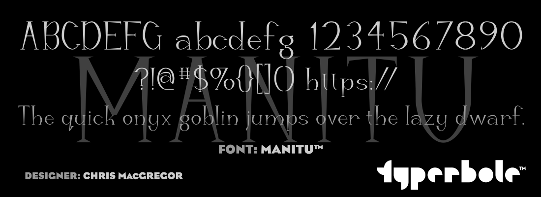 MANITU™ - Typerbole™ Master Collection | The Greatest Fonts on Earth™