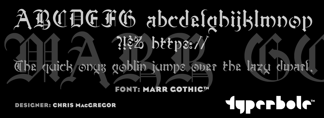 MARR GOTHIC™ - Typerbole™ Master Collection | The Greatest Fonts on Earth™