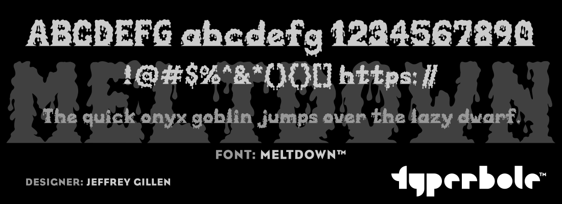 MELTDOWN™ - Typerbole™ Master Collection | The Greatest Fonts on Earth™