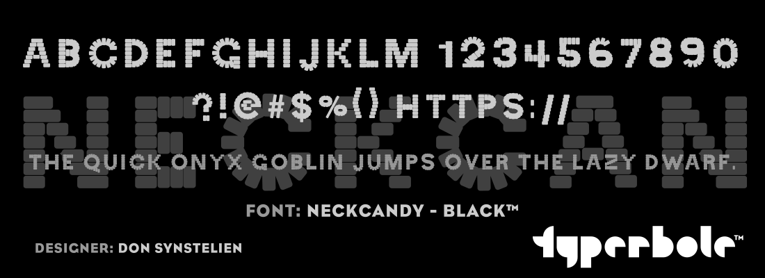 NECKCANDY - BLACK™ - Typerbole™ Master Collection | The Greatest Fonts on Earth™