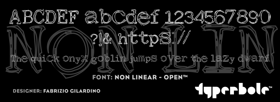 NON LINEAR - OPEN™ - Typerbole™ Master Collection | The Greatest Fonts on Earth™