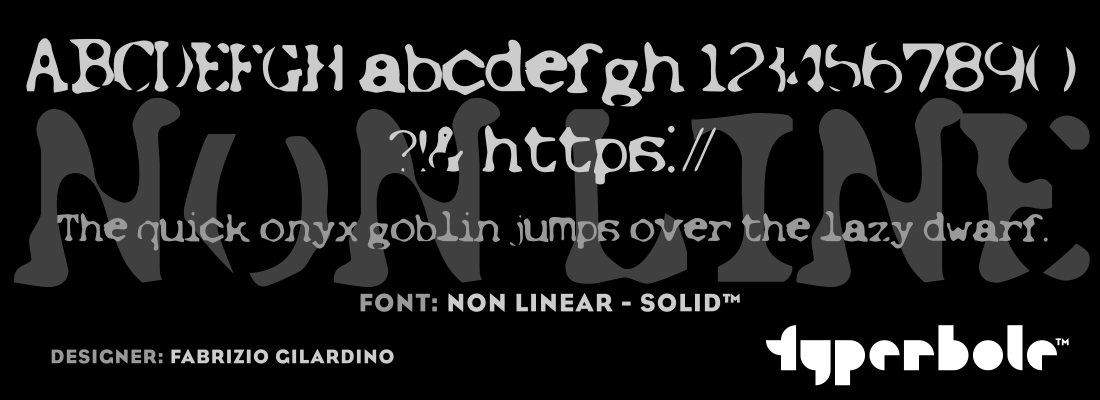 NON LINEAR - SOLID™ - Typerbole™ Master Collection | The Greatest Fonts on Earth™