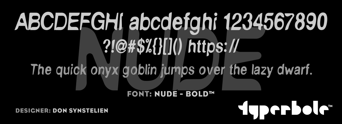 NUDE - BOLD™ - Typerbole™ Master Collection | The Greatest Fonts on Earth™
