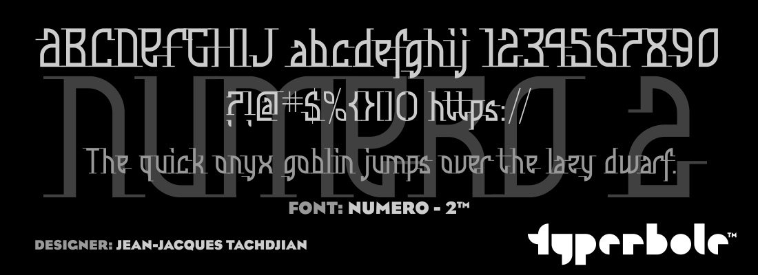 NUMERO - 2™ - Typerbole™ Master Collection | The Greatest Fonts on Earth™