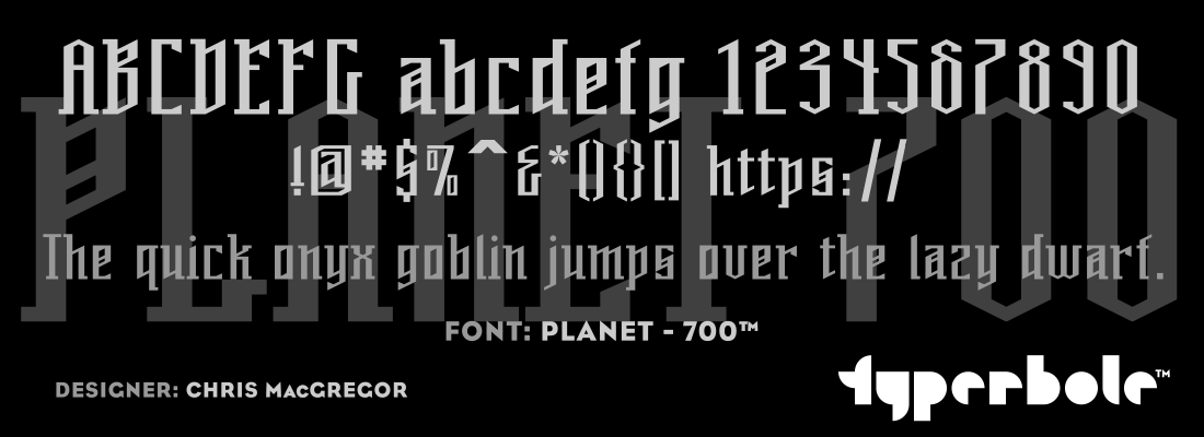 PLANET - 700™ - Typerbole™ Master Collection | The Greatest Fonts on Earth™