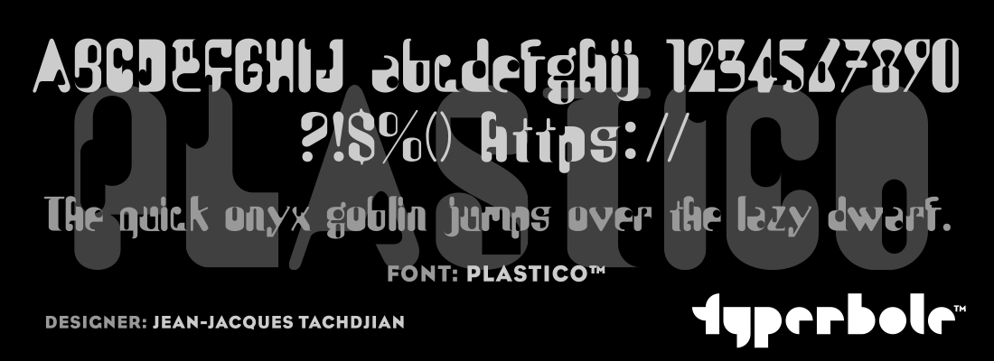PLASTICO™ - Typerbole™ Master Collection | The Greatest Fonts on Earth™