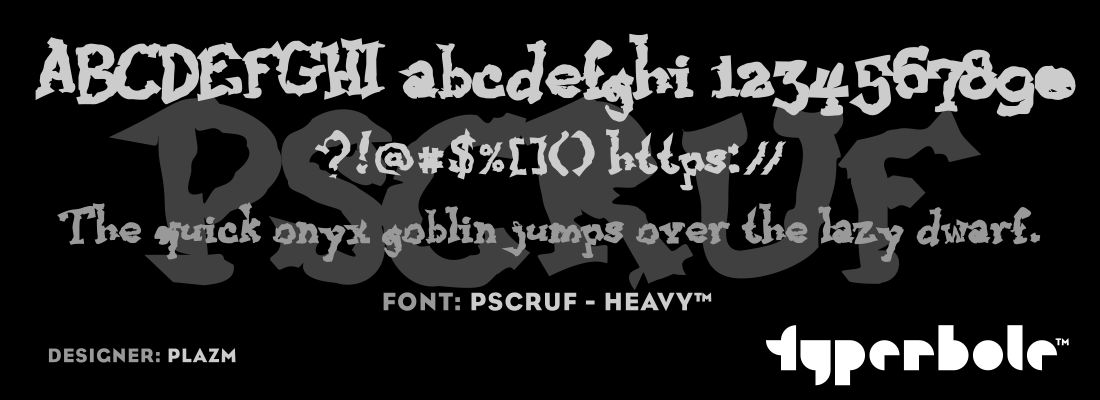 PSCRUF - HEAVY™ - Typerbole™ Master Collection | The Greatest Fonts on Earth™