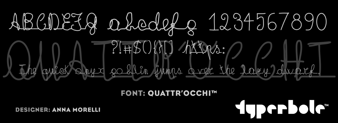 QUATTROCCHI™ - Typerbole™ Master Collection | The Greatest Fonts on Earth™