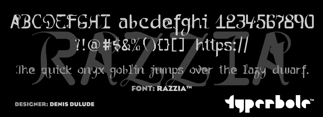 RAZZIA™ - Typerbole™ Master Collection | The Greatest Fonts on Earth™