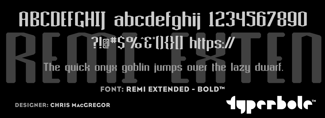 REMI EXTENDED - BOLD™ - Typerbole™ Master Collection | The Greatest Fonts on Earth™