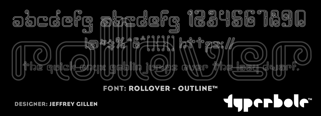 ROLLOVER - OUTLINE™ - Typerbole™ Master Collection | The Greatest Fonts on Earth™