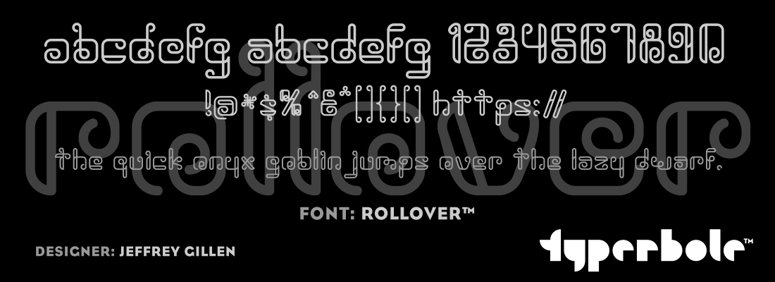 ROLLOVER™ - Typerbole™ Master Collection | The Greatest Fonts on Earth™
